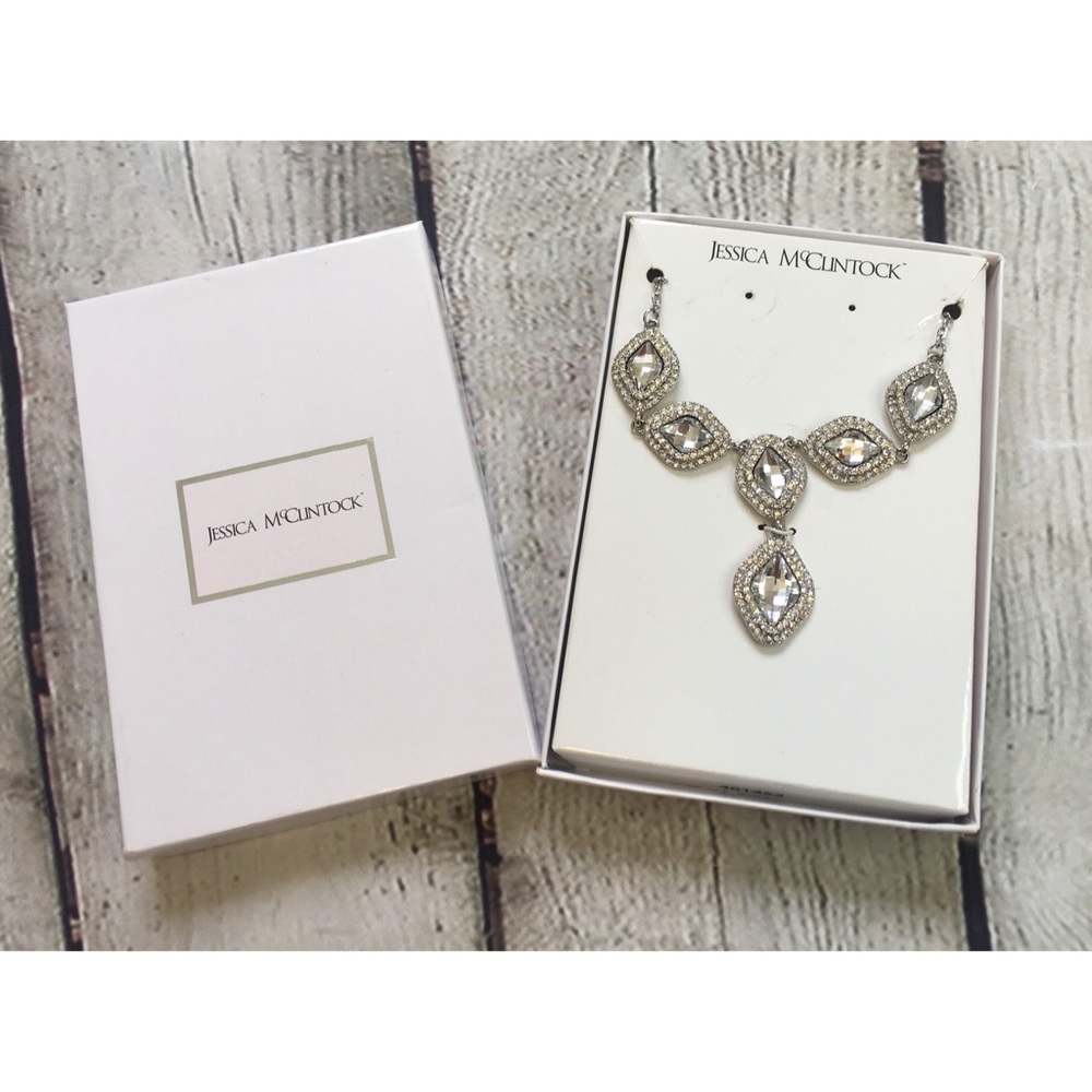 Jessica McClintock Crystal Gem Necklace